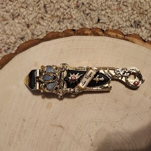 Vintage Vaughan USA Las Vegas Rhinestone Design Metal Bottle Opener